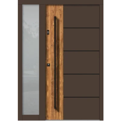 Holzhaustür mit Seitenteil
