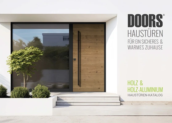 Titelbild des Doors Haustüren-Katalogs für Holz und Holz-Aluminium