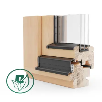 Holzfenster-Profil Naturo 80