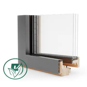 Holzfenster-Profil Esperia Life 74 Alu mit Aluminiumabdeckung